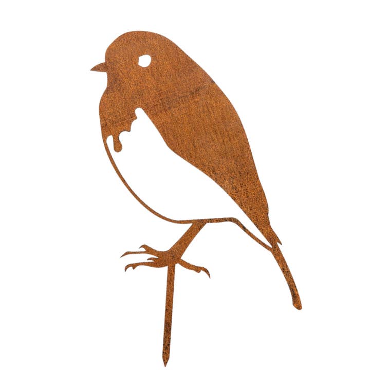 patina robin garden stake garden decoration rust for wholesale by MM Steel Styles
