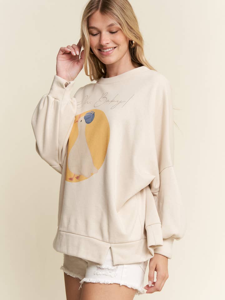Cotton Muse - Wholesale Graphic Sweatshirt - Women's - Oh Baby Duck Print Sweatshirt9