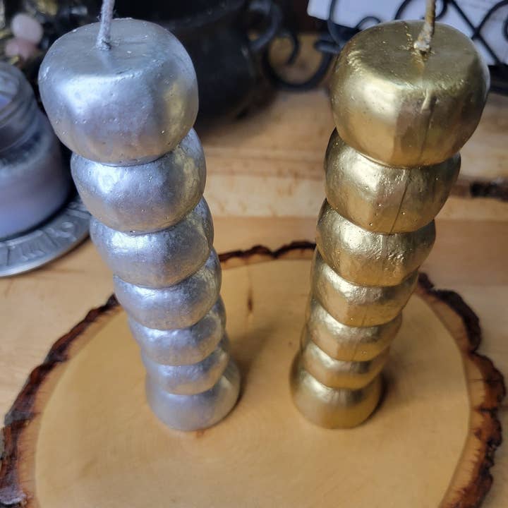 7 Knob candles Gold and Silver Spell Candle Wishing Candles Pillar Candles Spell Candle for wholesale by My Magic Place Shop