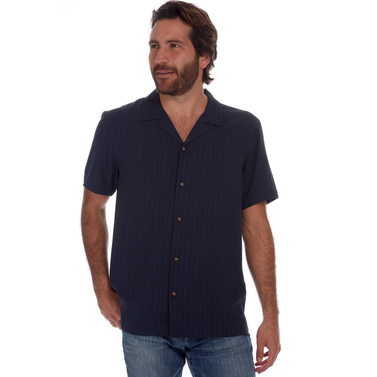 Navy Cameron Striped Shirt for wholesale on Faire2