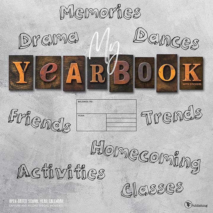 TF Publishing - Paper Goods – Calendário por atacado – My Yearbook Wall - Inclui adesivos!0