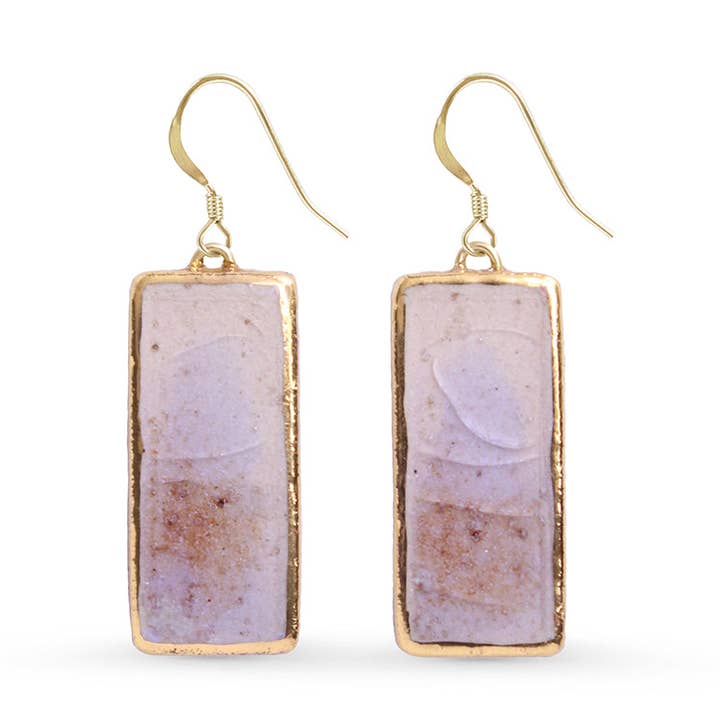 Pendientes Colgantes Hechos a Mano Dawn - Cerámica, Vidrio y Oro para venta al por mayor de Habulous