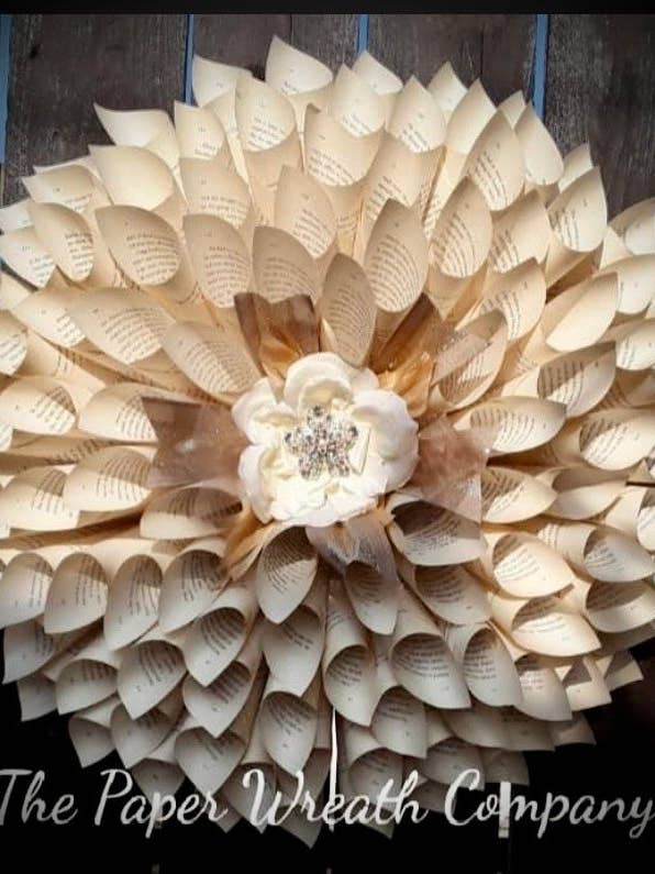 Paper Wreath (24" x 24") for wholesale by The Paper Wreath Company