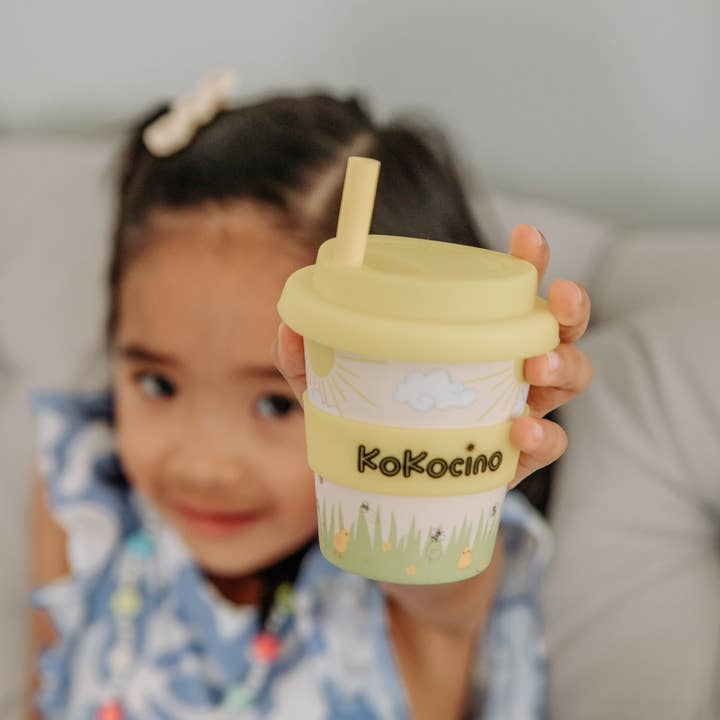 KoKocino - Wholesale Drinking Glass/Cup - Kids & Baby - Chicky Morning Babyccino cup + Straw & Pop-it toy 120ml