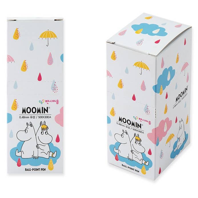 K_Wonderland - Wholesale Pen - Moomin Slim Black Ball point Pen Pencil 30pcs Pack