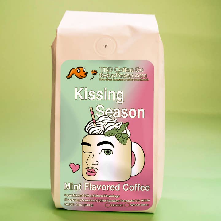 Kissing Season Roast | Café aromatisé à la menthe pour la vente par TBD Coffee Co