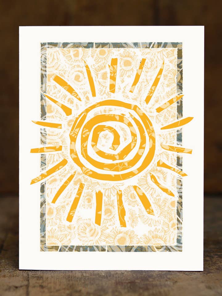 Carte d'anniversaire ensoleillée, audacieuse et colorée pour la vente par Sugarhill Card Co