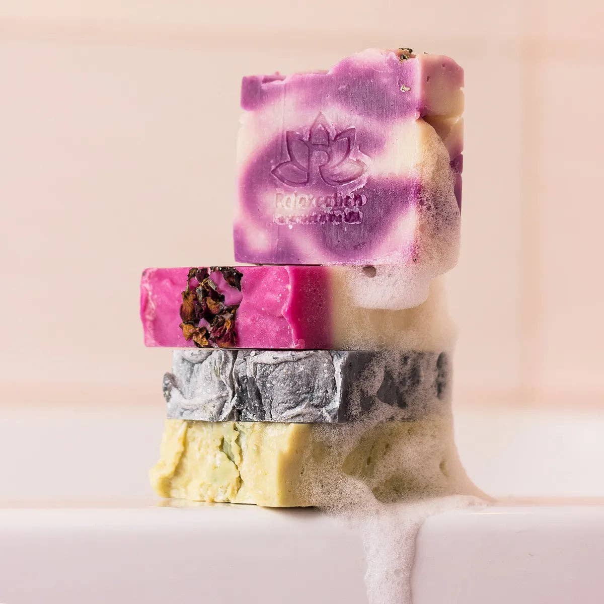 Relaxcation - Wholesale Bar Soap - Set of 4 Natural Cold Process Soaps (4.8 oz/each)7