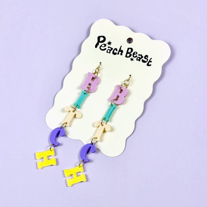 Favorite Word Earrings for wholesale by Peach Beast