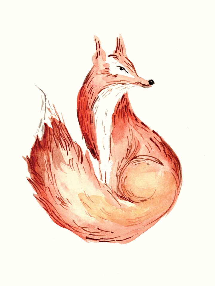 Tarjeta de Felicitación Navideña de Zorro | Diseño Festivo y Juguetón | Ilustración de Maria Zvaric para venta al por mayor de Maria Zvaric Illustration