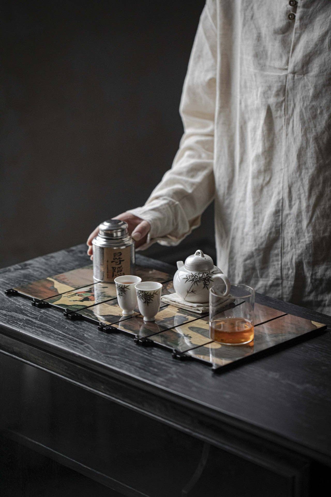 Gohobi （We cover U.S. import duties） – wholesale Dekorativt bordsobjekt – Gohobi min vikbar bordsskärm för tebord11