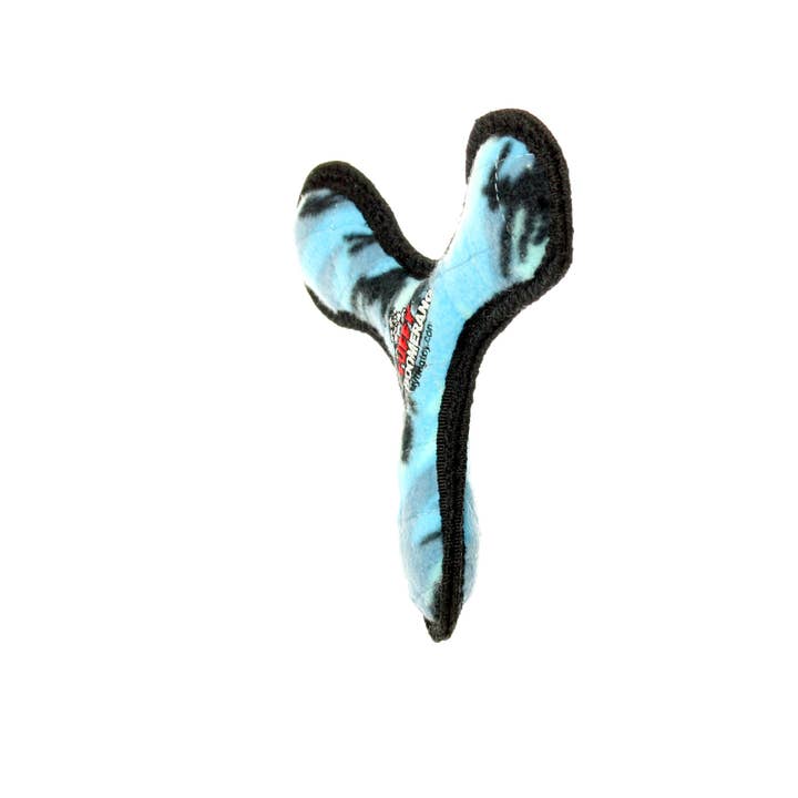 Tuffy Dog Toys - VIP Products - Wholesale Pet Squeaky Toy - Dog - Tuffy Jr Boomerang - Camo Blue, Durable, Squeaky Dog Toy