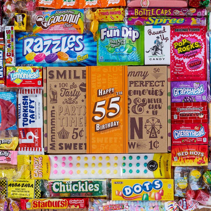 Vintage Candy, LLC – Engroshandel Vingummi – 55 års fødselsdag Retro Candy Gave