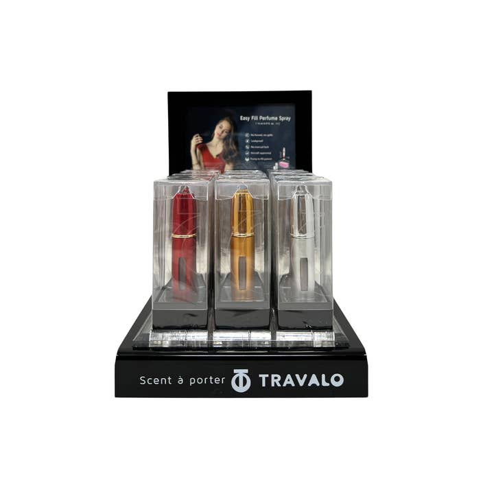TRAVALO - Wholesale Perfume/Eau de Toilette - TRAVALO Lux 12 pc + Display Travel Fragrance Bottle Atomizer