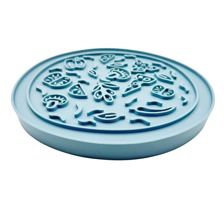 Woofsie - Wholesale Pet Food Mat - Dog - Pizza Snack Mat: 2-in-1 Lick Mat Slow Feed Bowl Combo2