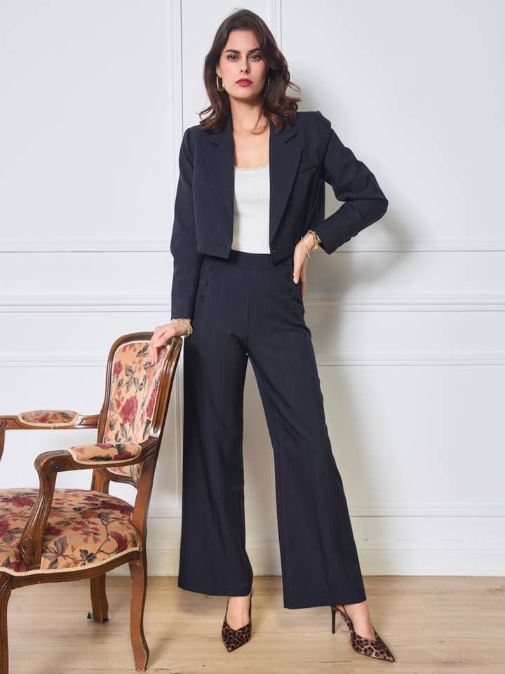 LULUMARY - Wholesale Jacket - Women's - Double-breasted short jacket V314
