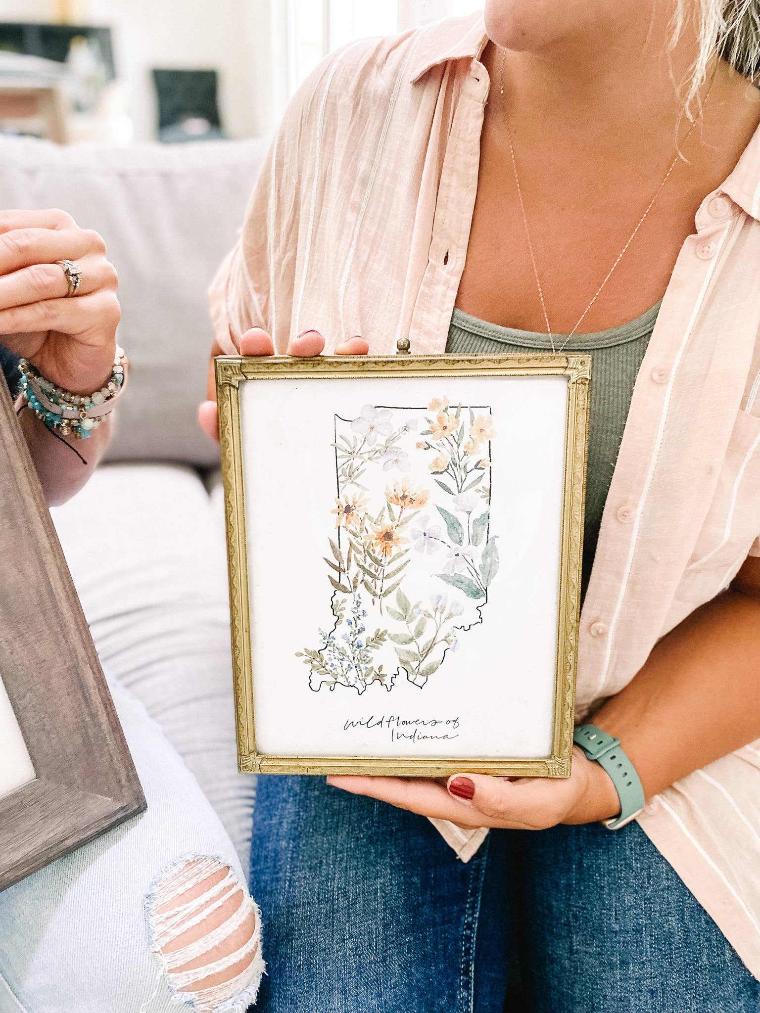 Art and Home co. - Wholesale Art Print - State of Indiana Wildflower Watercolor Fine Art Print4