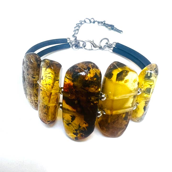 USA Handgjort Armband Justerbart naturligt Baltiskt bärnsten KIZIMA för wholesale av KIZIMA