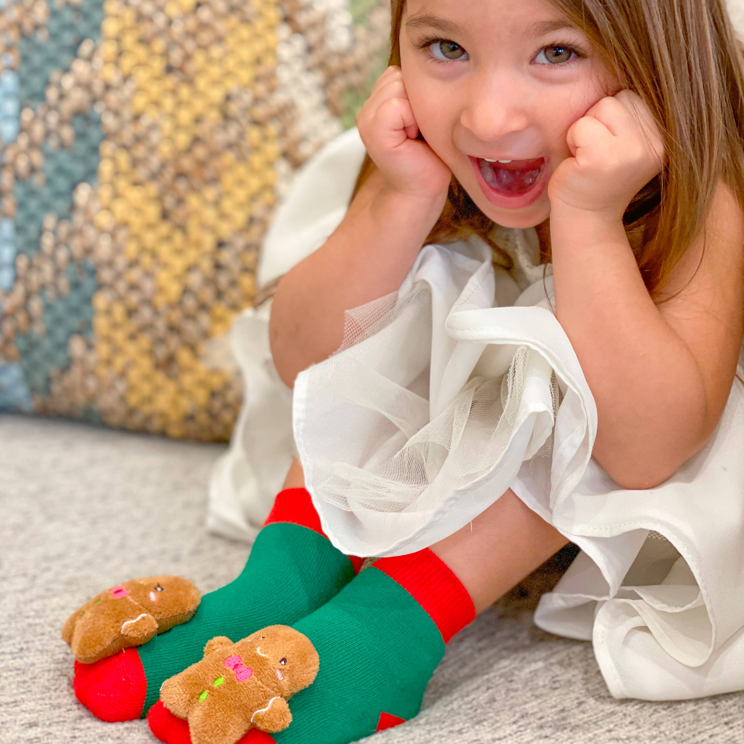 Boogie Toes - Vente Chaussettes – enfant et bébé - Chaussettes hochet Gingerbread Christmas Boogie Toes5