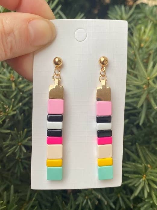 Tile Statement Earrings Spring for wholesale by Baubles by B