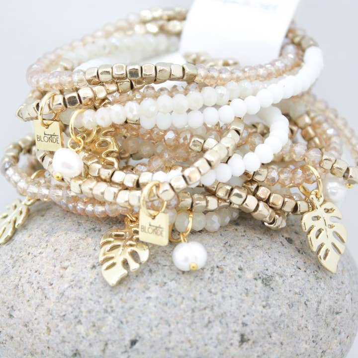 bungalowBlonde Jewelry – Engroshandel Smykkesæt – Strand Vibes Stack Armbånd:: Feriested3