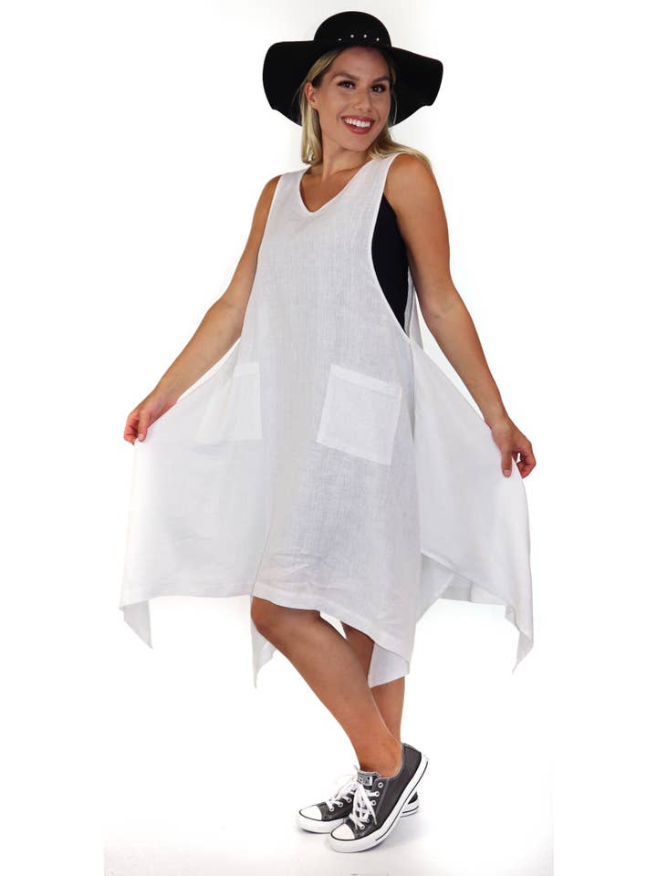 LINEN AND GAUZE - Wholesale Dress – Women's - 3292 Linen Dress9