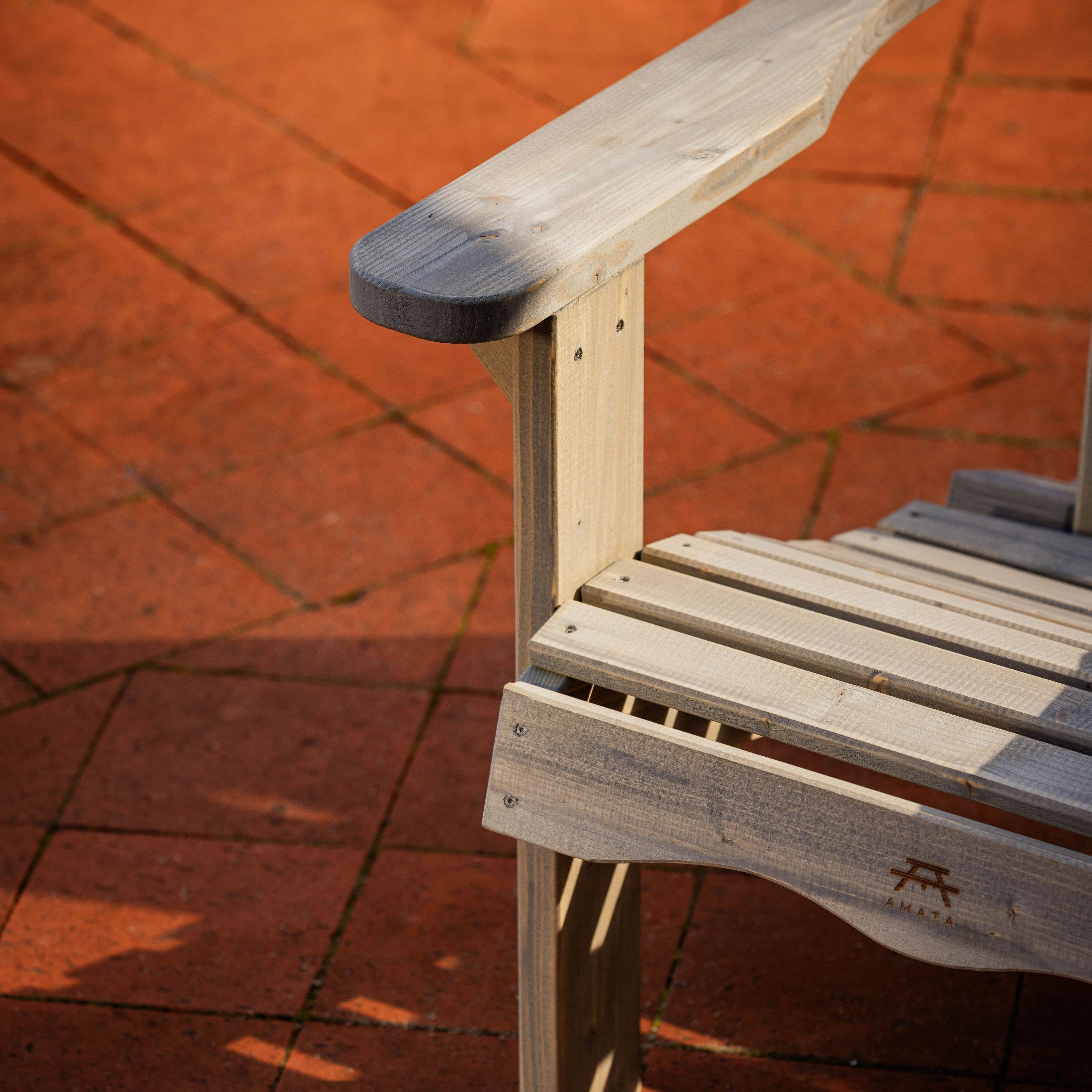 AMATA - Wholesale Adirondack Chair - Grey Wooden Adirondack Garden Chair8