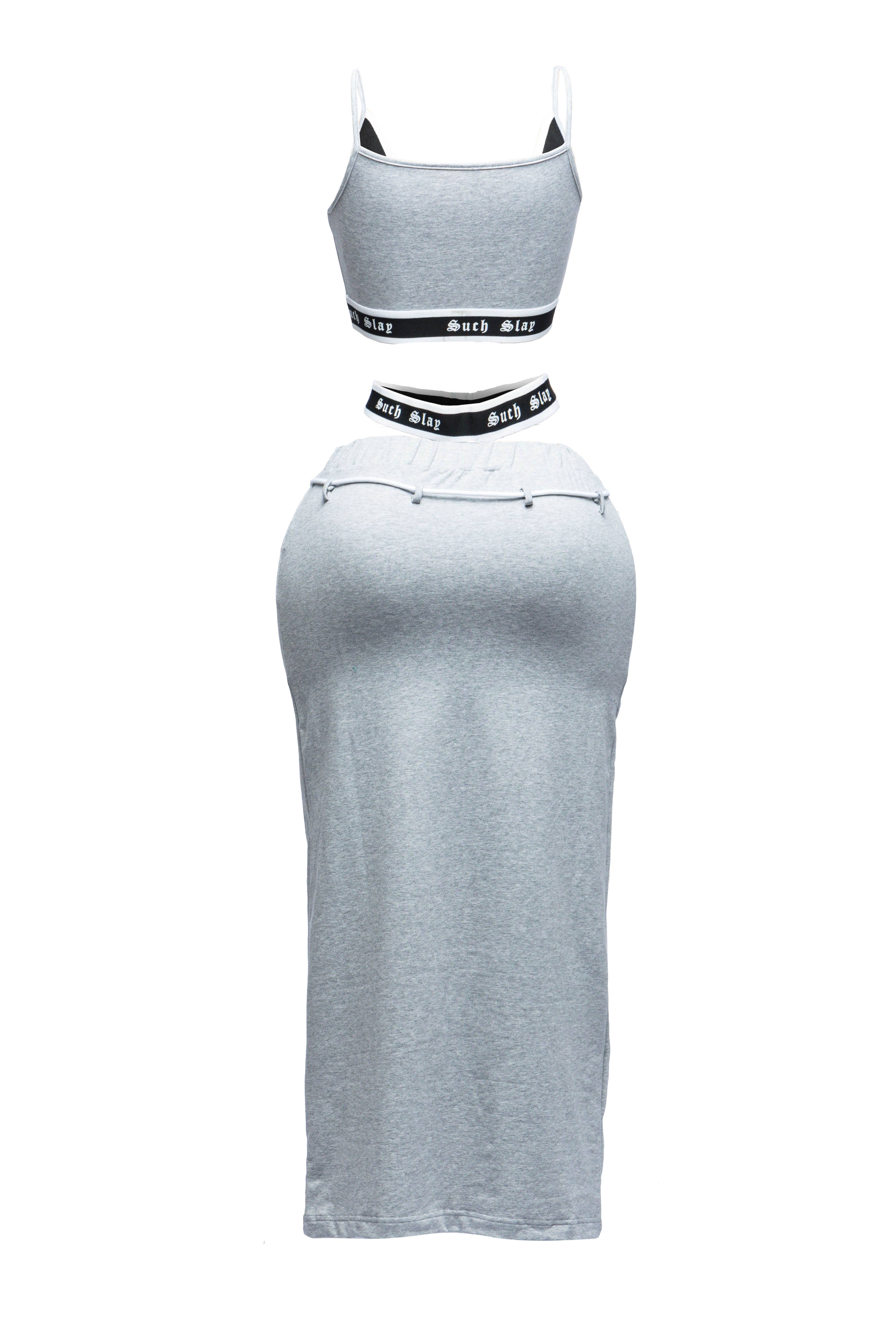 K Too - Wholesale Top & Skirt Set - Women's - Tank crop top maxi skirt set3