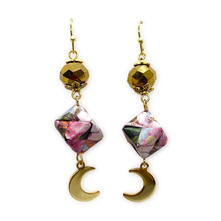 Origami Earrings (Water Resistant) - The Vera for wholesale by Paper Moon Origami Co.