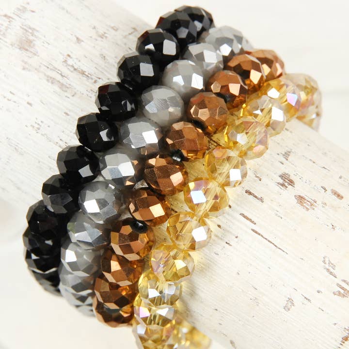 Love and Repeat - Vente Bracelet de perles - BRACELET EXTENSIBLE QUATRE LIGNES DE PERLES DE CRISTAL8