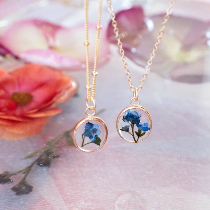 Emery and Opal – Großhandel Kette mit Anhänger/Charm – Forget Me Not Kleine Halskette8