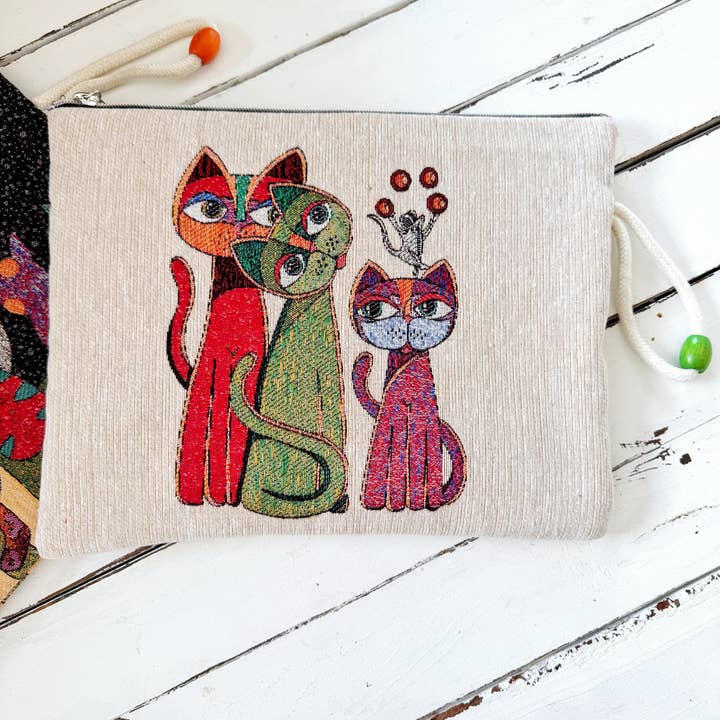Evileyefavor - Wholesale Clutch bag – women's - Wholesale Cat Clutch Bag – Boho Purse w/ Wristlet3
