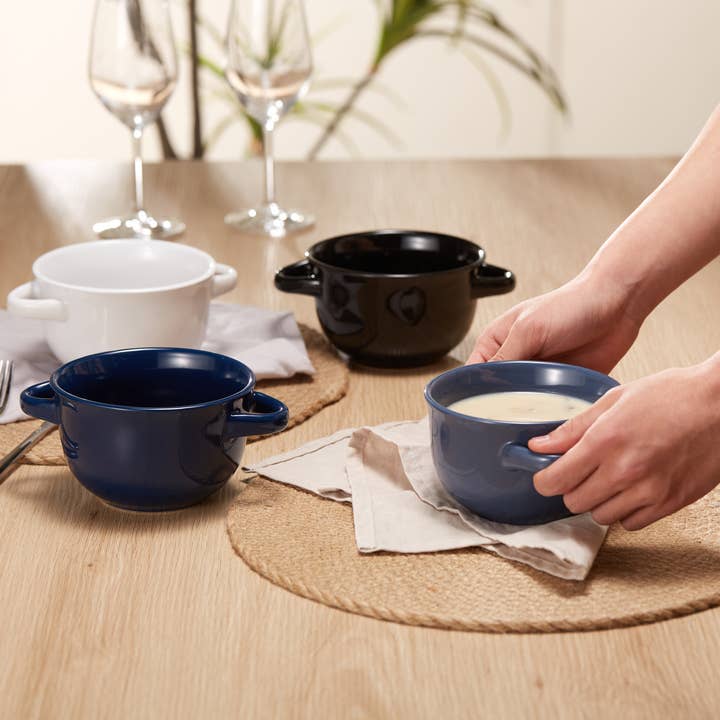 Kook - Wholesale Serve Bowl - Kook Ceramic Soup Crocks, 18 oz, Set of 412