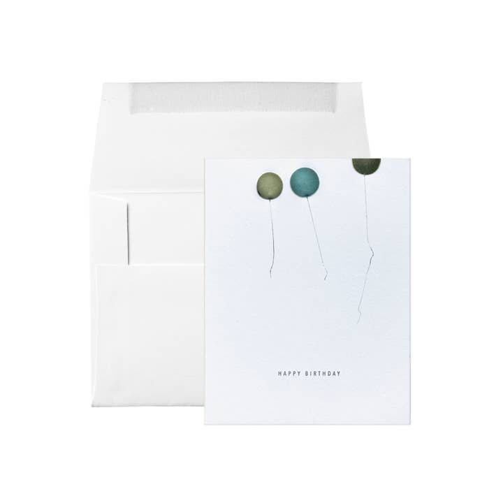 Embued Photophiles - Wholesale Birthday Card - Green Balloons Happy Birthday Card2
