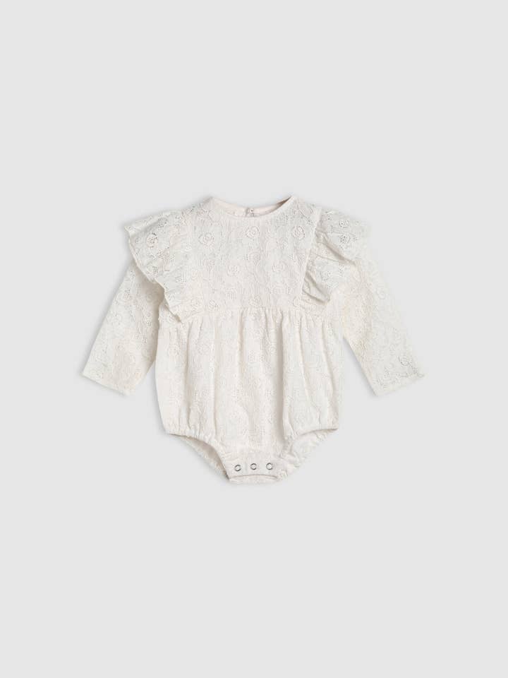 Elenora Playsuit - Naturlig Spets för wholesale av Alex & Ant