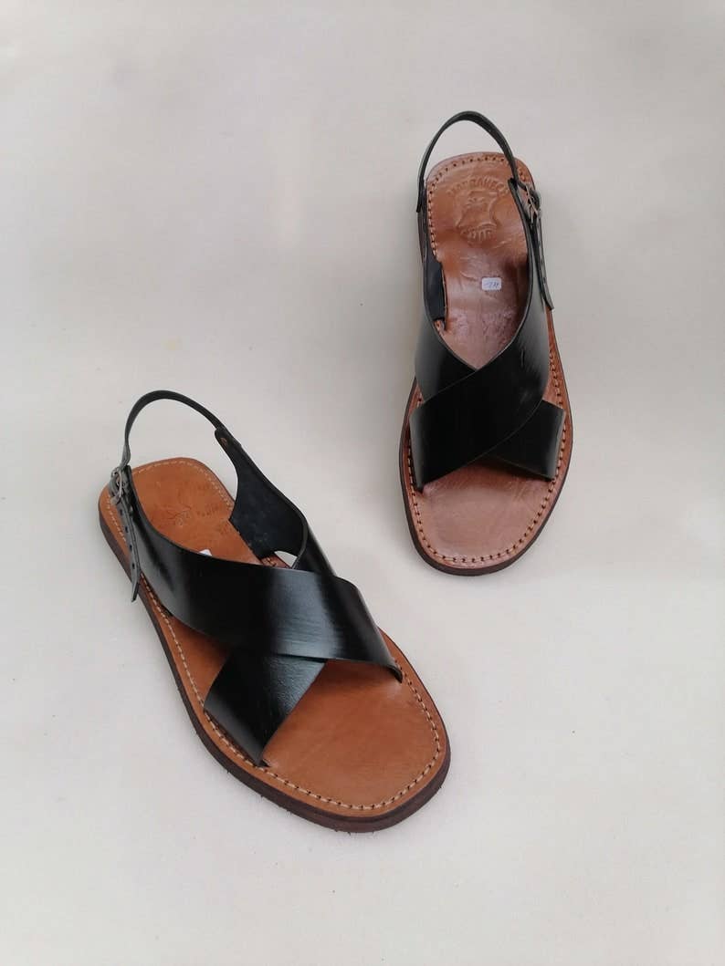 HandmadeBestSeller - Wholesale Sandals - Women's - Handcrafted Leather Cross Strap Sandals – Elegant & Durable0