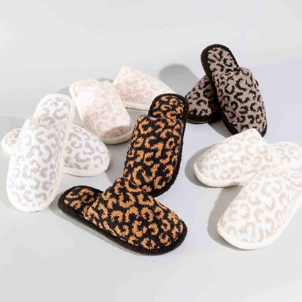 Fashion City - Vendita all'ingrosso Pantofole - Donna - Pantofola invernale con motivo leopardato morbido9
