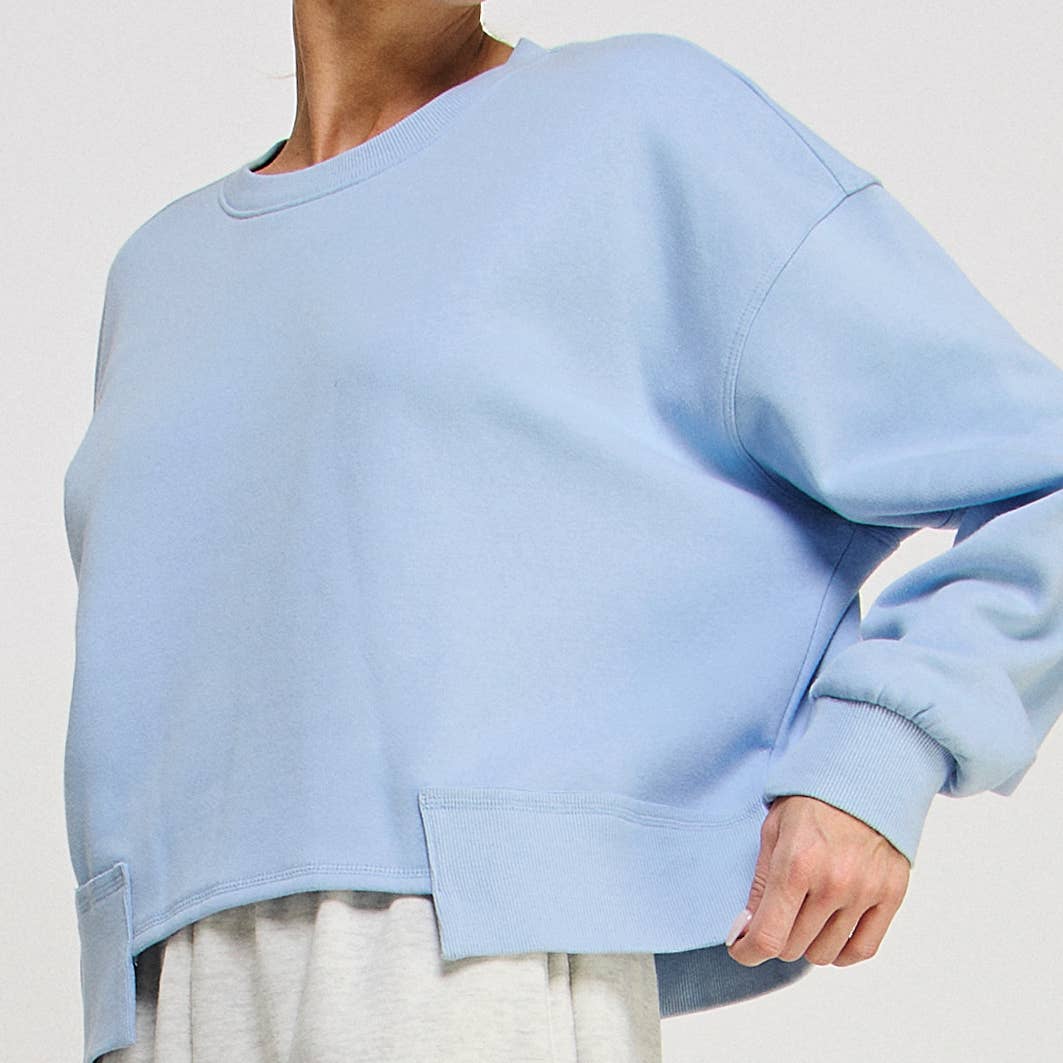 BABY BLUE CAMDEN SWEATSHIRT-FZ0011 for wholesale on Faire9