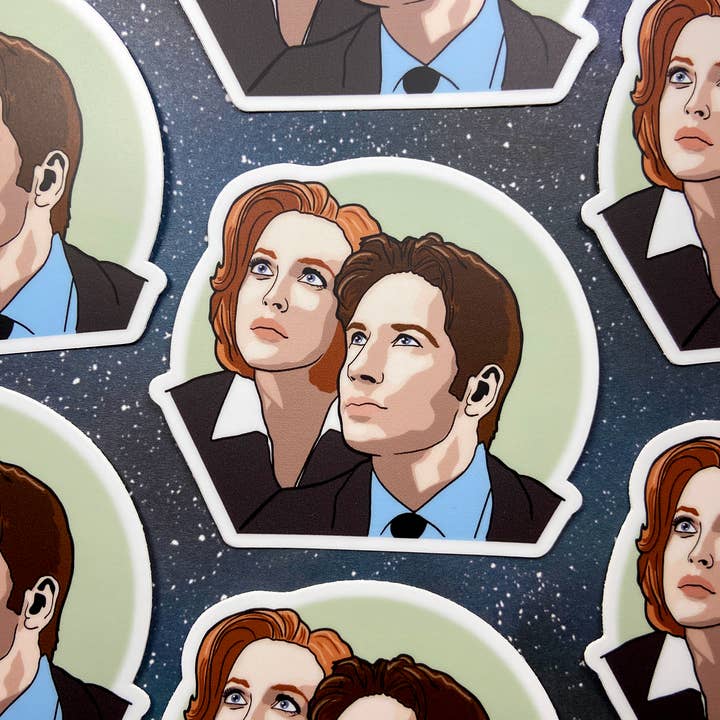 The Red Swan Shop - Vente Autocollant - Autocollant en vinyle - X-Files - Scully et Mulder
