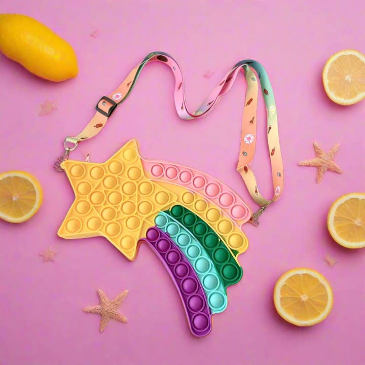 Bolsa de juguetes para niños Rainbow Star Diagonal Monedero para venta al por mayor de KiddieKickz