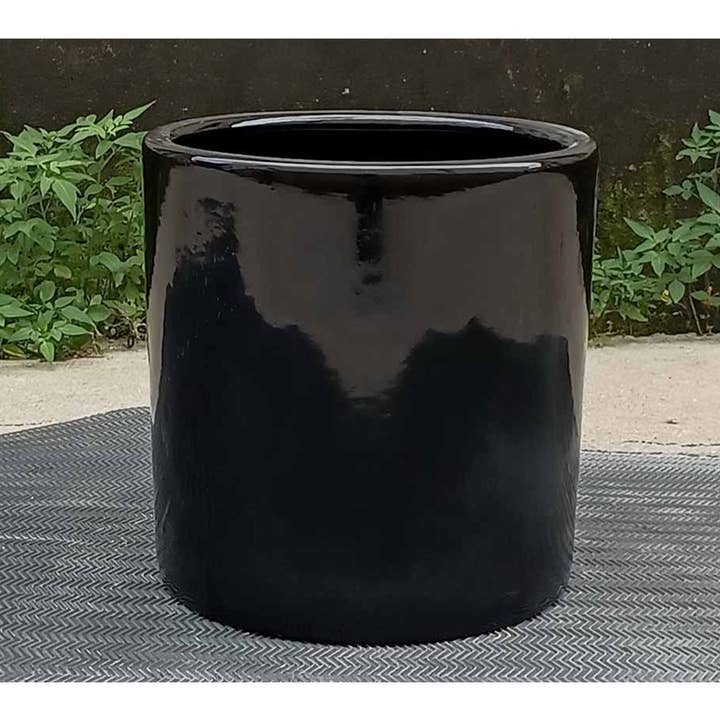 Pacific Home & Garden - Wholesale Plant Pot - Dracaena Planter Sable Black, 16"X16", 13"X13", 10.5"X10" S30