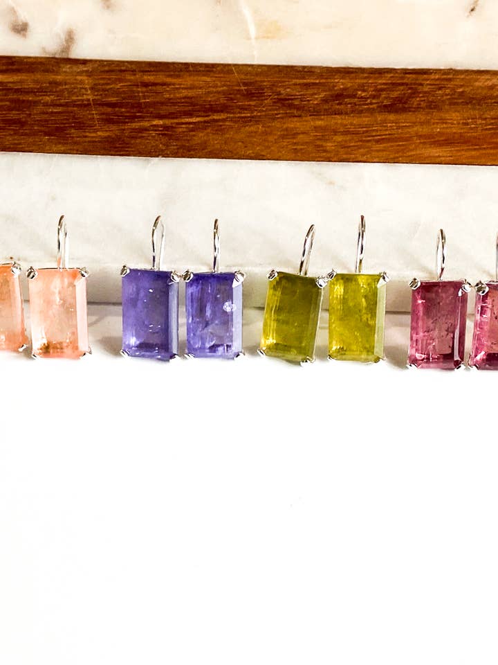 BOUCLES D'OREILLES SHADOW ~ Quartz citrine ~ Argent sterling pour la vente par Natnat Creations