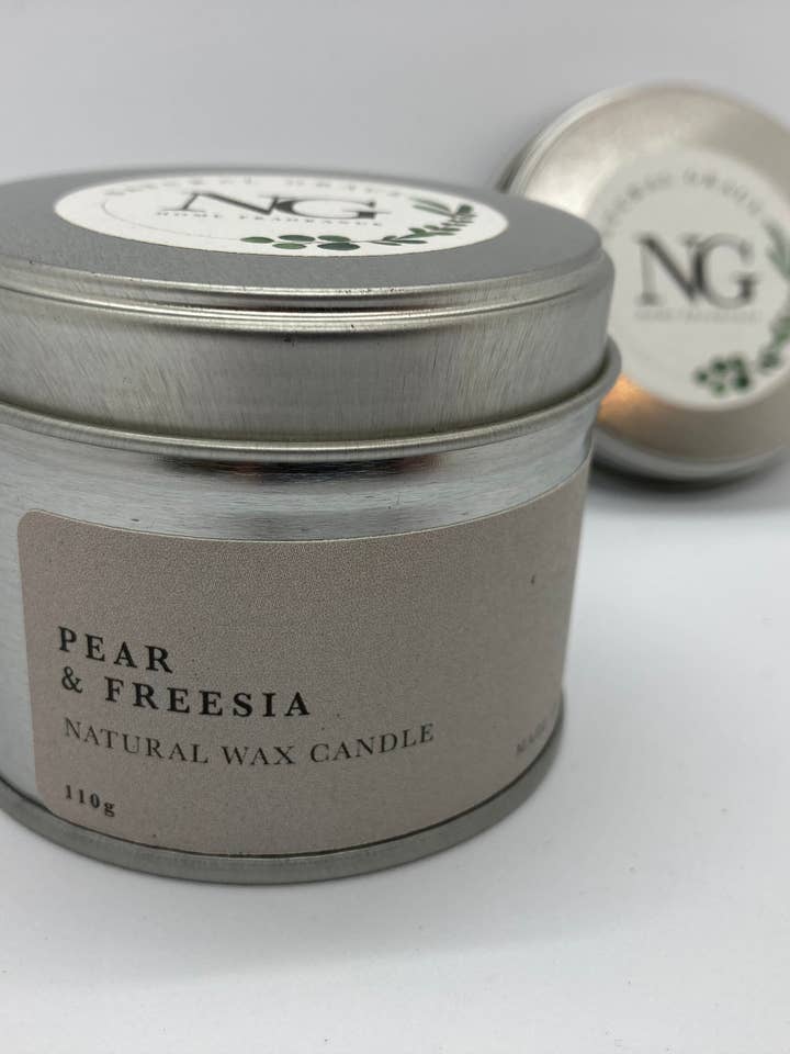 Pear & Freesia Candles for wholesale by Natural Grace Scent’s