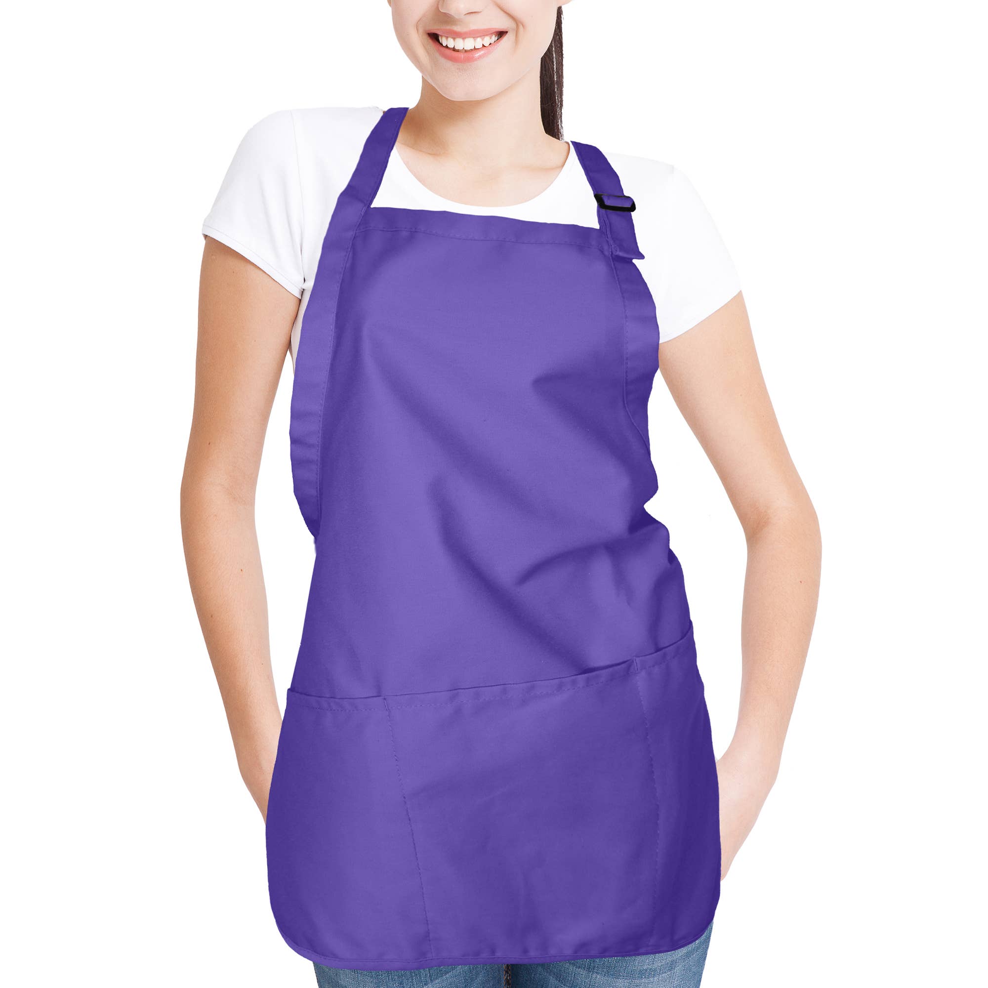Dalix - Wholesale Apron - DALIX Apron Commercial Restaurant Bib Poly Cotton 3 Pockets34