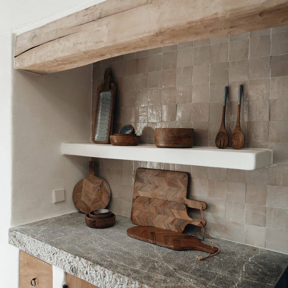 EARTHWARE - Wholesale Serving Utensil - Nina mango wood salad set2