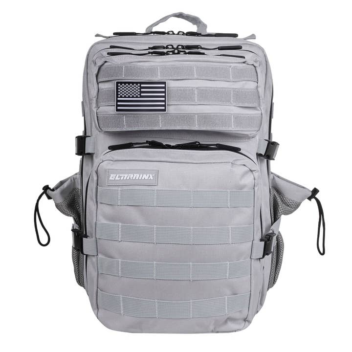 45L Tactical Backpack with Food Compartment Silver for wholesale by Elitex Training