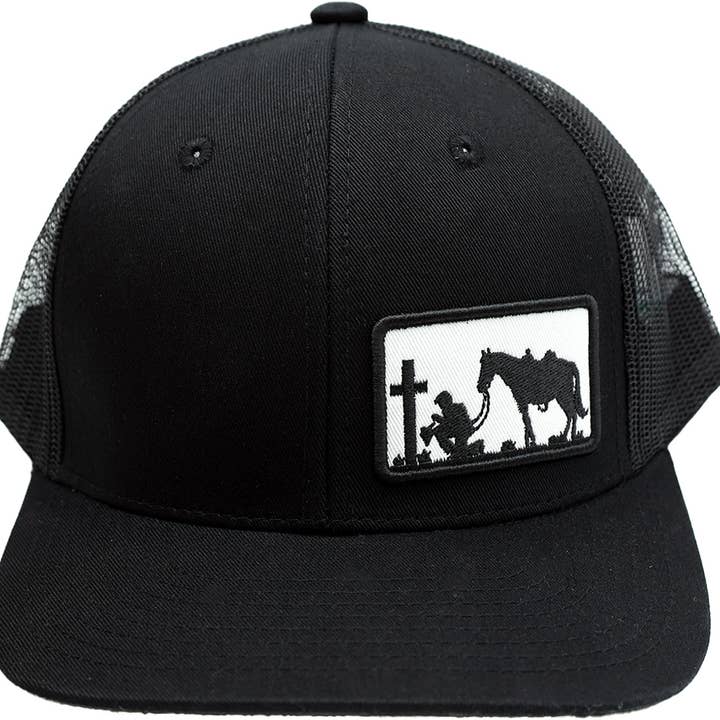 Regular Cap - Praying Cowboy - Left Crown Patch for wholesale by East Texas Sales & Service