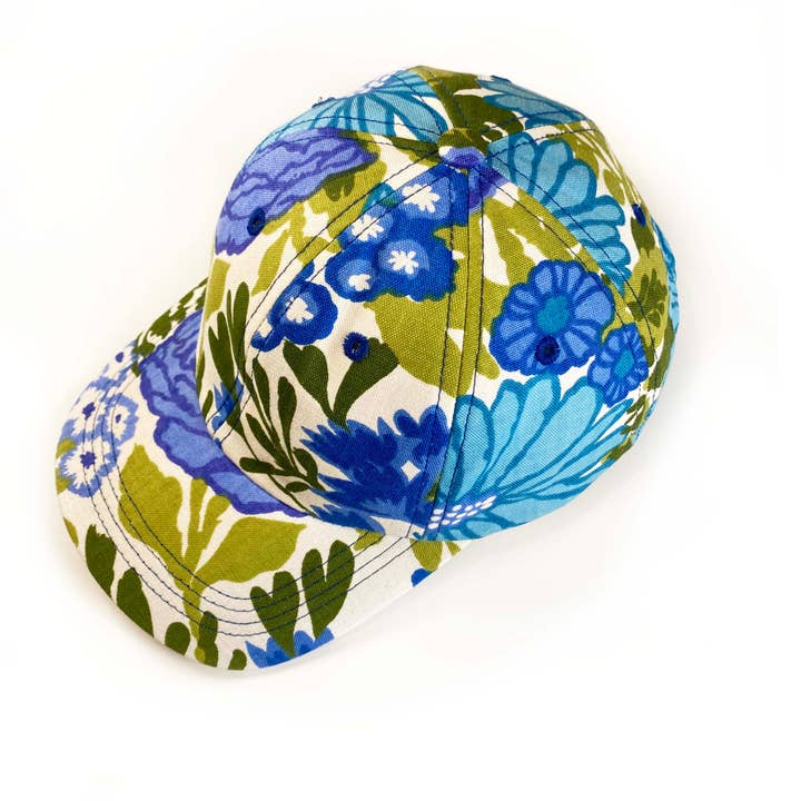 "Big Blooms" Vintage Floral Baseball Hat for wholesale by Late to the Party
