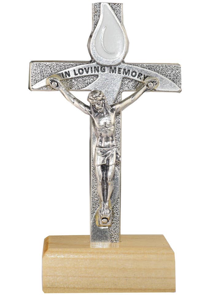 Croix religieuse debout crucifix sympathie en mémoire affectueuse pour la vente par Hail Mary Gifts