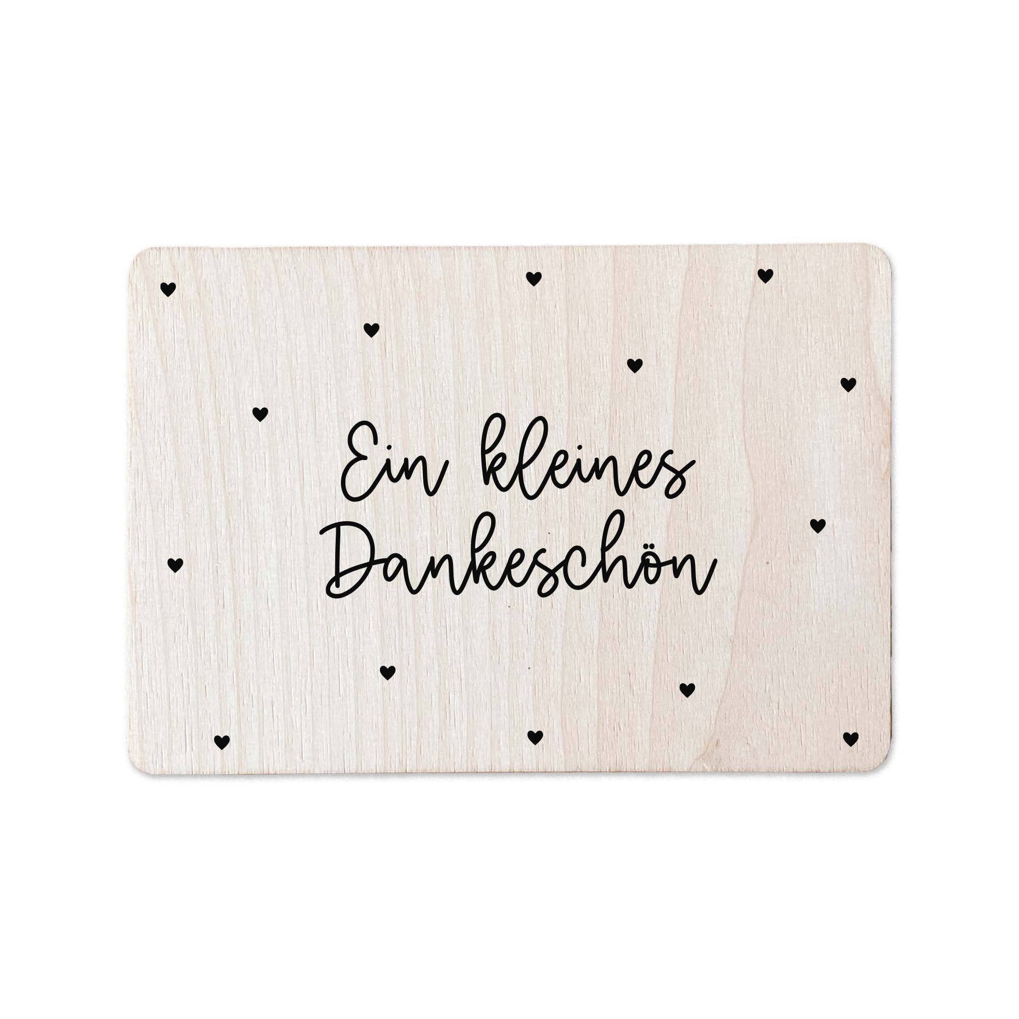 Buchstabenkult - Wholesale Thank You Card - wooden card | A small thank you0
